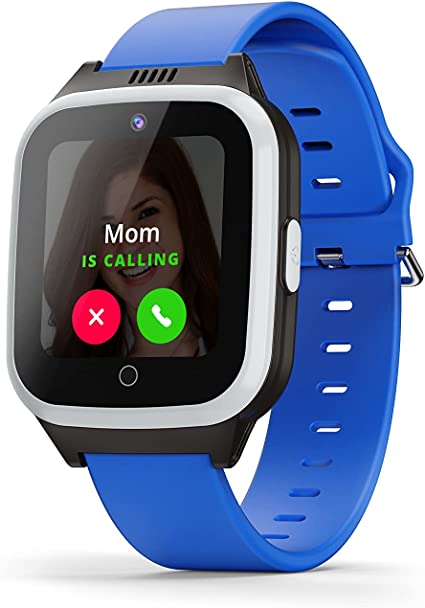 Cosmo JrTrack 2 Kid’s Smartwatch | 4G Phone Calling & Text Messaging | GPS Tracker Watch for Kids | Pre-Installed SIM Card & Flexible Cosmo Data Plans | Children’s Phone Alternative (Blue)