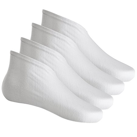 2 Pairs Moisturizing Socks Foot Spa Socks Cotton Moisture Enhancing Socks Cosmetic Socks for Dry Hard Cracked Skin, White