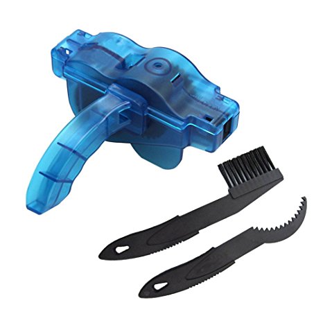 Bringsine Cycling Bicycle Chain Cleaner Easy Clean Bicycle Chain and Parts Cleaning Brush WasherTool Set Kit (3 Piece)