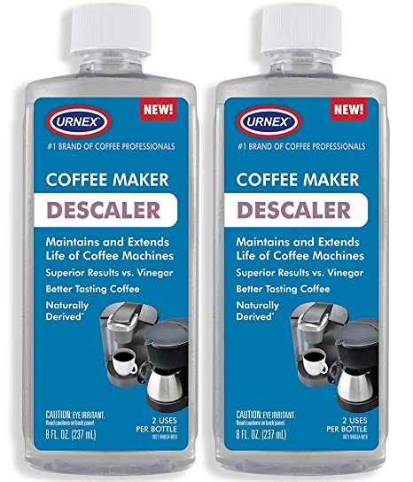 Descaler (2 Pack, 2 Uses Per Bottle) - Universal Descaling Solution for Keurig, Nespresso, Delonghi and All Single Use Coffee and Espresso Machines - Made in the USA