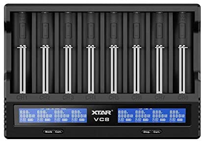 XTAR VC8 8-Slot Type-C LCD Li-ion/Ni-MH Battery Charger