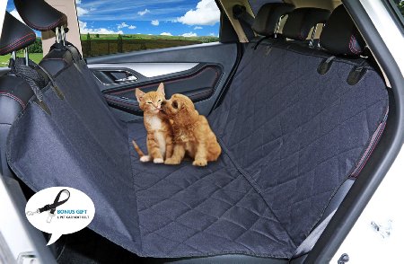 Mr.Dog Comforble Waterproof Nonslip Quiltend Hammock Pets Dog Car Truck and Suv Seat Covers with Bonus Seat Belt,Machine Washable,Lifetime Warranty