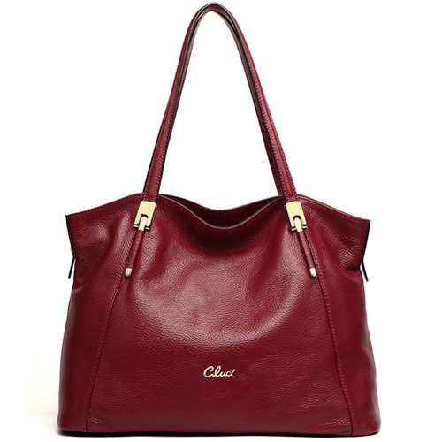 CLUCI Leather Handbags Designer Tote Satchel Shoulder Bag Purse for Women