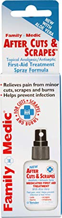 Family Medic After Cuts & Scrapes First Aid Treatment Antiseptic Spray, Pack of 6