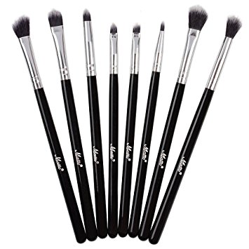 Matto Professional Makeup Eye Brush Set Eyeshadow Brushes 8-Piece(Black)