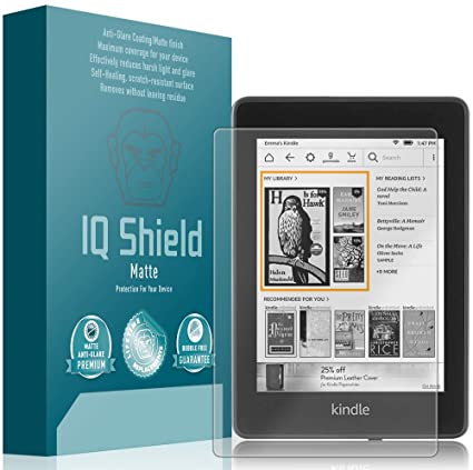 IQ Shield Matte Screen Protector Compatible with Amazon Kindle Paperwhite (2018, 6 inch) Anti-Glare Anti-Bubble Film