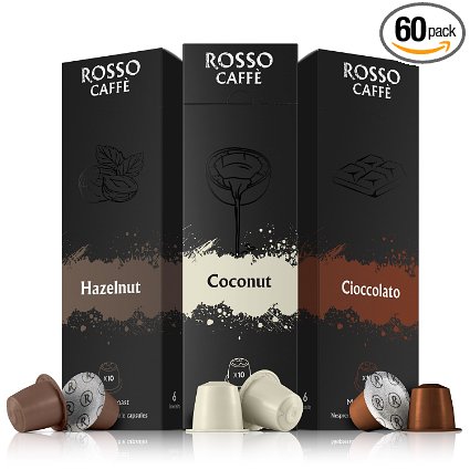 Nespresso Compatible Capsules - Island Flavors Pack (60 Pods) - Fit to All Original Line Machines - By Rosso Caffe