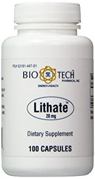 BioTech Pharmacal - Lithate 20 mg - 100 Count