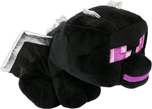 JINX Minecraft Happy Explorer Sitting Ender Dragon Plush Stuffed Toy, Black, 5.5" Tall