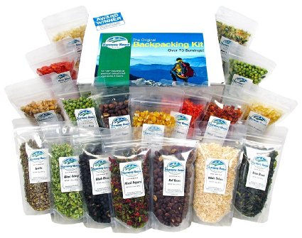 Harmony House Foods, The Backpacking Kit, 18 Count, 1 Cup Zip Pouches