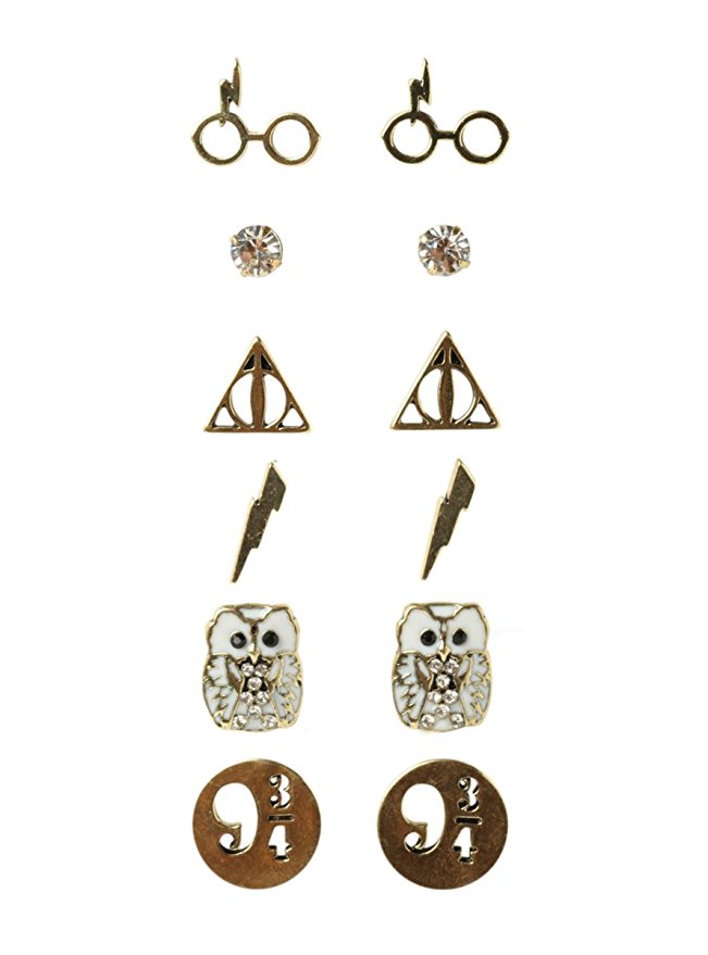 Harry Potter Earrings 6 Pair Set