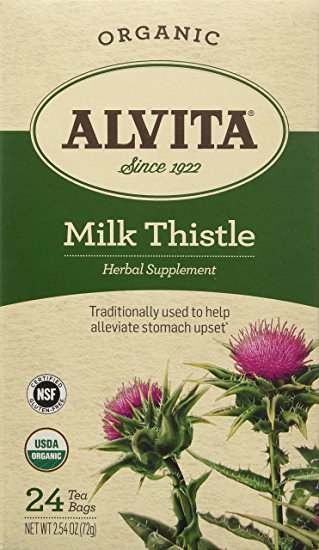 Alvita Teas Organic Herbal Tea Bags Milk Thistle - 24 Tea Bags
