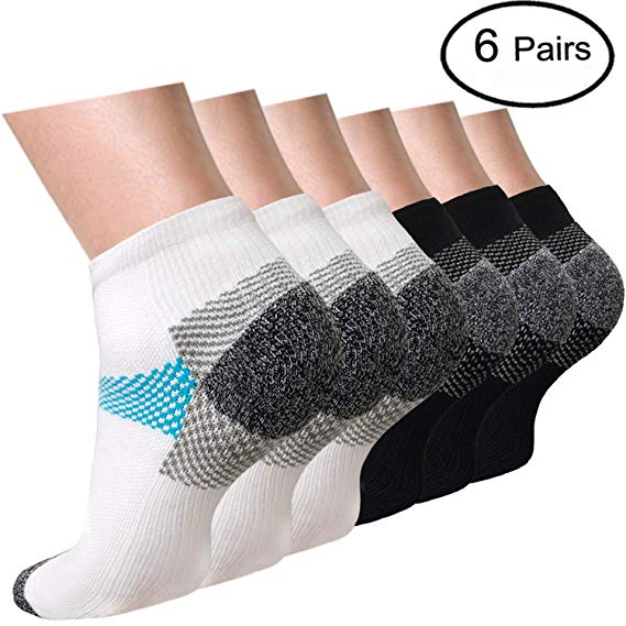 Plantar Fasciitis Support Compression Socks Women Men - Best Running Ankle Athletic Socks