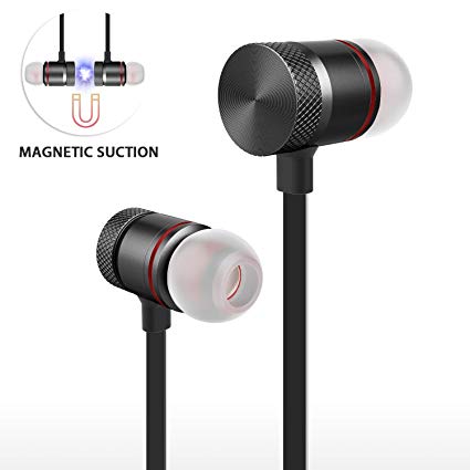 Bluetooth Headphones,ownta Wireless Headphones Magnetic Bluetooth Earbuds,Snug Fit for Running with Mic,Compatible iPhone/Samsung/Android Smartphone/iPad (CVC 6.0 Noise Cancelling Mic,aptX Stereo)