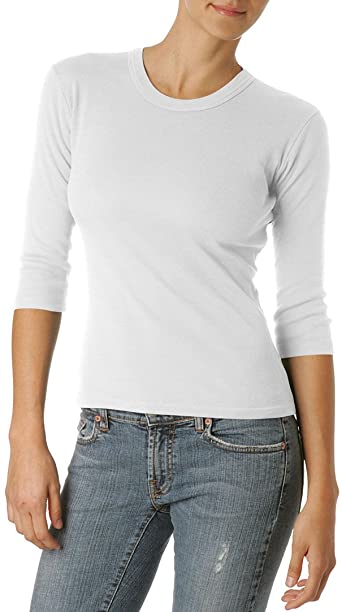 Michael Stars Women's Basic Three-Quarter Sleeve Tee Shirt