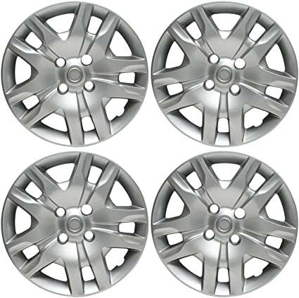 Overdrive Brands Silver 16" Bolt on Hub Cap Wheel Covers for Nissan Sentra - Set of 4