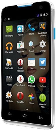 SKY Devices Fuego Series 4.5D - 4G GSM Unlocked Dual-SIM 1.2GHz CortexA7, Dual-Core 4GB ROM/512MB RAM Global Smartphone with KitKat 4.4 , 4.5" FWVGA Display, Bluetooth 4.0 & 5MP 1.3MP Cameras - White