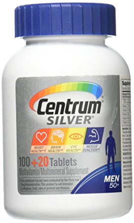 Centrum Silver for Men 50  Multivitamin/Multimineral Supplement 100 20 Tablets