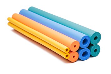 Color Foam Tube Grip Set for Elderly, Disabled, & More - Closed Cell - 8 Pack
