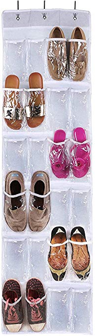 Utopia Home Shoe Organizer - 24 Pockets - Over the Door Hangable Design to Maximize Storage Space