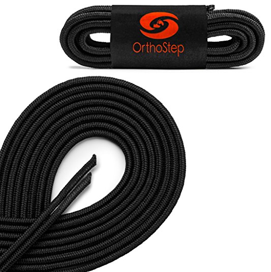 OrthoStep Heavy Duty Work Boot Laces - Ultrasonic Tips - 2 Pair Pack - Made in the USA