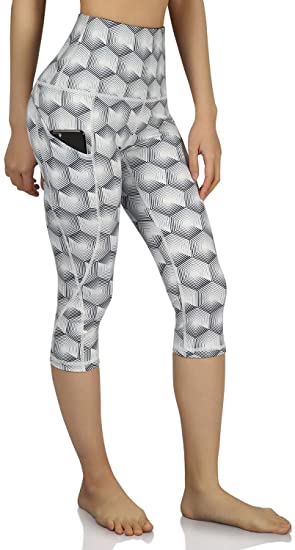 ODODOS Women's High Waisted Pattern Leggings, Tummy Control, Workout Yoga Pants with Pockets