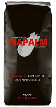 Napalm Coffee, EXTRA DARK ROAST, Ground Coffee, 100% Arabica, 12 Ounce Bag