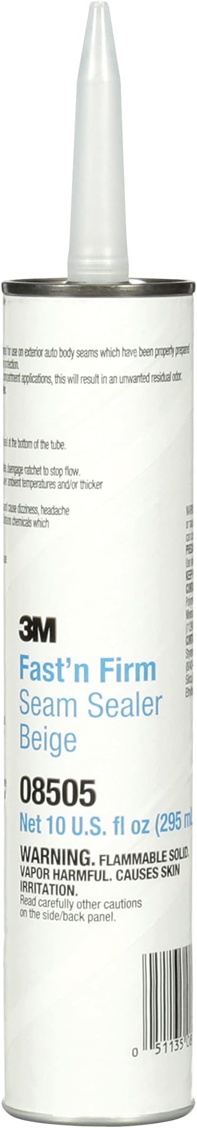 3M Fast 'N Firm Seam Sealer, 08505, Fast Setting, Paintable In 45 Minutes, 1/10 gal/10 fl oz Cartridge