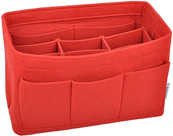 Vercord Felt Purse Organizer Handbag Insert Liner Shaper Bag in Bags with Attachable Compartment Many Pockets