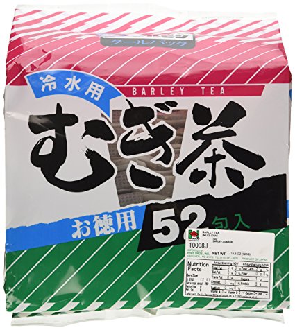 Tokuyo Hiyashi Mugicha (Mugi Cha) 52 Tea Bags (Japanese Roasted Barley Tea)