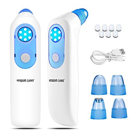KINGDOMCARES Blackhead Remover Pore Vacuum Extraction Tool Blackheads Acne Strong Suction Removal Facial Acne Extractor Microdermabrasion Diamond Machine Acne Treatment USB Charge Facial Remover