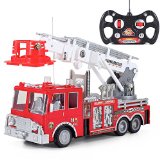 13 RC Rescue Fire Engine Truck Remote Control Kids Toy with Extending Ladder