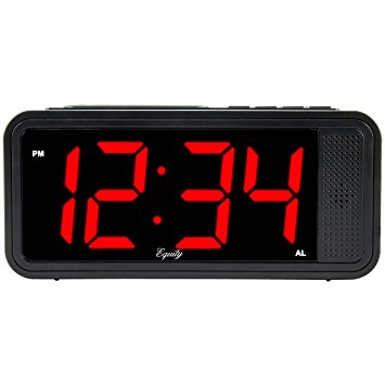 Equity by La Crosse 75907 1.8" LED Simple Set Alarm Clock with Hi/Low Dimmer