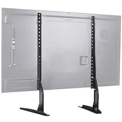 PERLESMITH Universal Table Top TV Stand for 37-65 Inch Flat Screen, LCD TVs Premium Height Adjustable Leg Base Stand Holds up to 110lbs, VESA up to 800x400mm