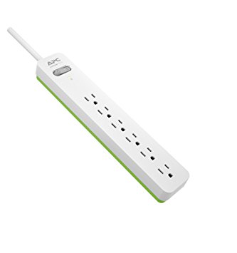 APC 6-Outlet Surge Protector 1080 Joules, SurgeArrest (PE66W)