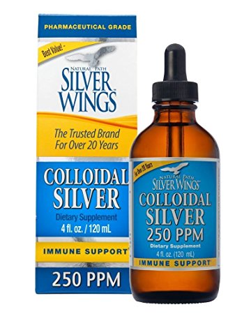 Natural Path Silver Wings Dietary Mineral Supplement, Colloidal Silver, 250 PPM, 4 oz (113.4 g)