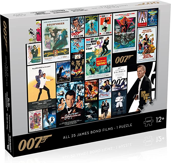 James Bond - All 25 James Bond Films 1000 Piece Jigsaw Puzzle Game