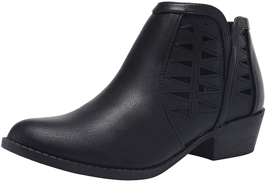 Lancholy Women's Closed Toe Multi Strap Ankle Bootie