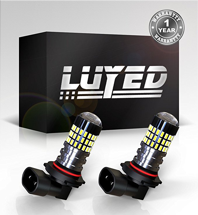 LUYED 2 X 900 Lumens Super Bright 3014 78-EX Chipsets H10 9140 9145 Led Bulbs Used For DRL or Fog Light,Xenon White