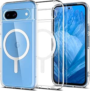 Spigen Ultra Hybrid MagFit Case for Google Pixel 8a, Compatible with MagSafe Accessories - White