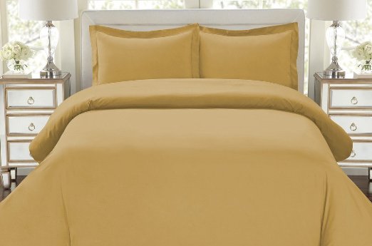 Hotel Luxury 3pc Duvet Cover Set-ON SALE TODAY-1500 Thread Count Egyptian Quality Ultra Silky Soft Top Quality Premium Bedding Collection, 100% Money Back Guarantee -Queen Size Camel