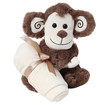 Monkey Snuggler 8" Inches Brown Soft Plush Stuffed Animal