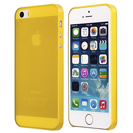 iPhone SE Case, Totallee [The Scarf] Ultra Thin Slim Minimal – Thinnest Cover for Apple iPhone 5 / 5S / SE (Yellow Gold)