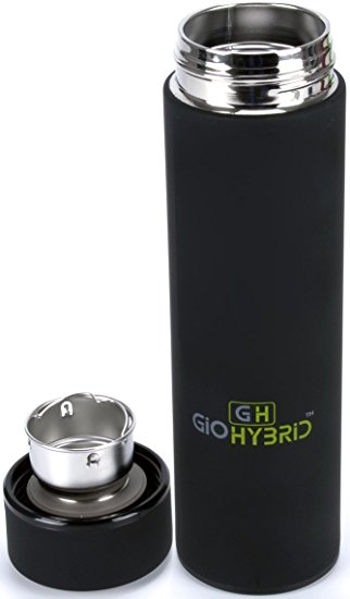 GioHybrid Thermos Flask Water Bottle Thermos Insulated Stainless Steel - 500ml Charcoal Black