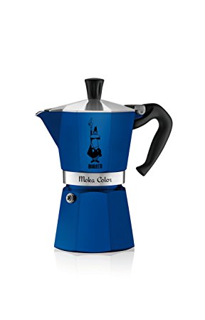 Bialetti 06907 6-Cup Espresso Coffee Maker, Blue