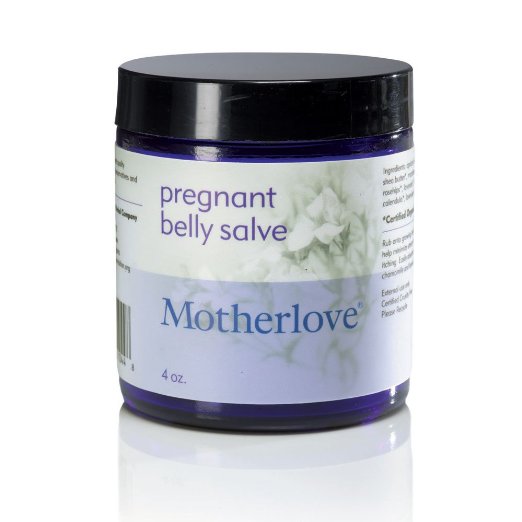 Motherlove Pregnant Belly Salve to Prevent Stretch Marks with Certified Organic Shea Butter and Beeswax, 4oz