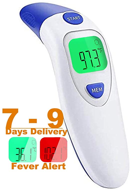 Forehead Thermometer with Ear Function - Professional Medical Digital Infrared Temporal Thermometer Adults, Fever Thermometer for Babies, Kids, Infants, Toddlers, Children, Fever Alarm, ℃/℉ Available