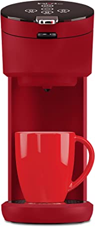 Instant Pot Solo 2-in-1 Singe Serve Coffee Maker for Ground Coffee, K-Cup Pod Compatible Coffee Brewer, Includes Reusable Coffee Pod, 8 to 12oz. Brew Sizes, 40oz. Water Reservoir, Red