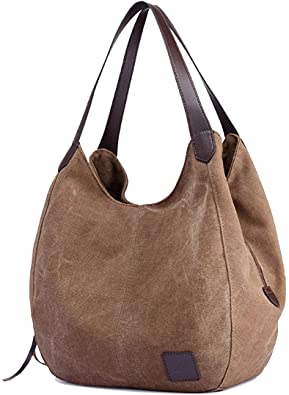 TCHH-DayUp Hobo Purses for Women Canvas Tote Shoulder Bags Cotton Handbags