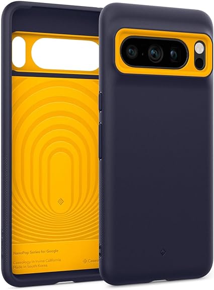 Caseology Nano Pop Silicone Case Compatible with Google Pixel 8 Pro case 5G [Military Grade Drop Tested](2023) - Blueberry Navy